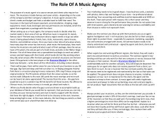 The Role Of A Music Agency