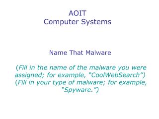 AOIT Computer Systems