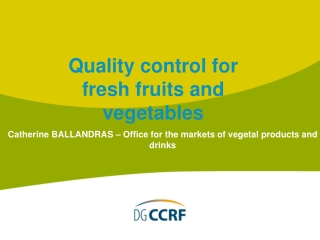 Catherine BALLANDRAS – Office for the markets of vegetal products and drinks