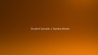 Student Sample - Sandra Akram