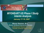 MYOHEART US Phase I Study Interim Analysis