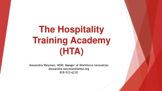 The Hospitality Training Academy (HTA)