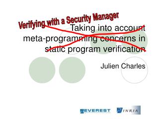 Taking into account meta-programming concerns in static program verification