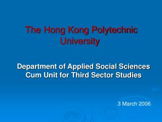 The Hong Kong Polytechnic University