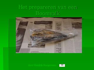 Het prepareren van een Boomvalk