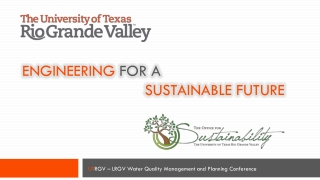 Engineering for a 				 sustainable future