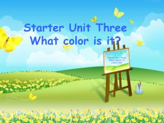 Starter Unit Three What color is it?
