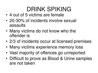 PPT - DRINK SPIKING PowerPoint Presentation, free download - ID:3849065