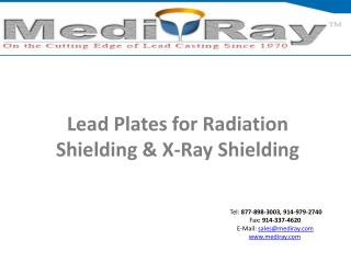 Lead Plates for Radiation Shielding and X-Ray Shielding