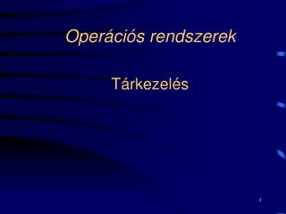 Operációs rendszerek