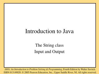 Introduction to Java