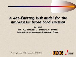 A Jet-Emitting Disk model for the microquasar broad band emission