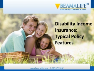 Disability Income Insurance Typical Policy Features