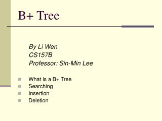 B+ Tree