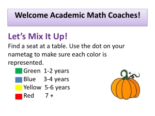 Welcome Academic Math Coaches!