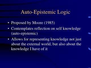 Auto-Epistemic Logic