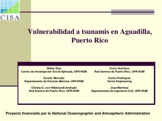 Vulnerabilidad a tsunamis en Aguadilla, Puerto Rico