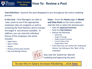 How To: Review a Pool