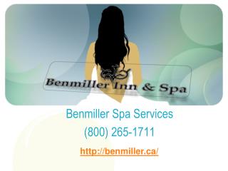 Welcome to Benmiller Inn and Spa