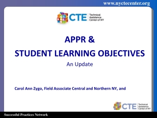 APPR & STUDENT LEARNING OBJECTIVES An Update