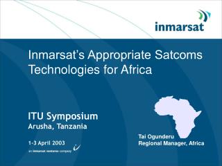 Inmarsat’s Appropriate Satcoms Technologies for Africa