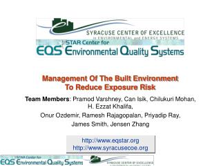 Management Of The Built Environment To Reduce Exposure Risk
