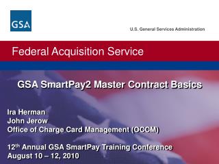 GSA SmartPay2 Master Contract Basics