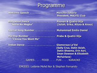 Programme
