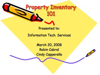 Property Inventory 101