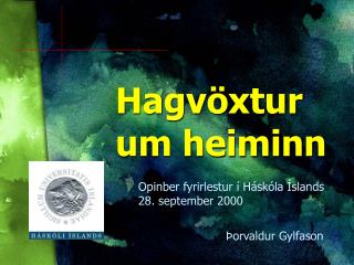 Hagvöxtur um heiminn