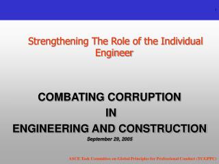 Strengthening The Role of the Individual Engineer