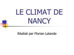 LE CLIMAT DE NANCY
