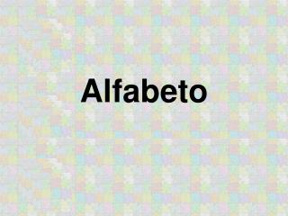 Alfabeto