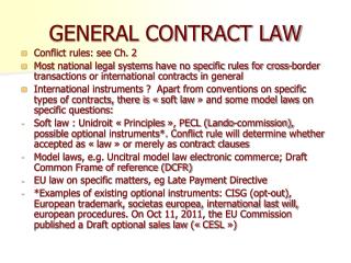 GENERAL CONTRACT LAW