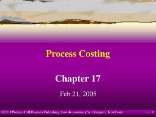 Process Costing