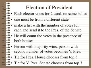 Election of President