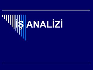 İŞ ANALİZİ