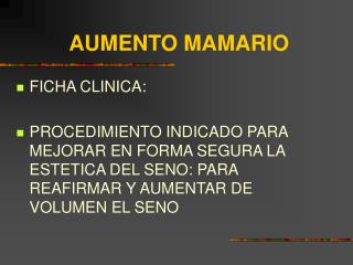 AUMENTO MAMARIO