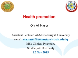 Health promotion Ola Ali Nassr