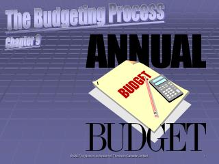 The Budgeting Process