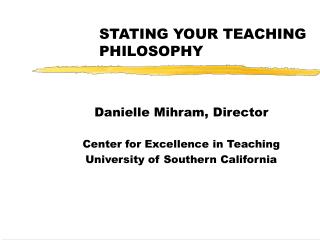 STATING YOUR TEACHING PHILOSOPHY