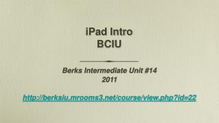 iPad Intro BCIU