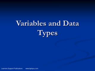 variables types data