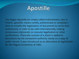 What is apostille definition and how to apostille a document
