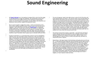 Sound Engineering