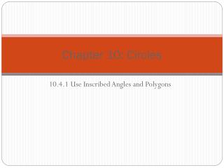 Chapter 10 : Circles
