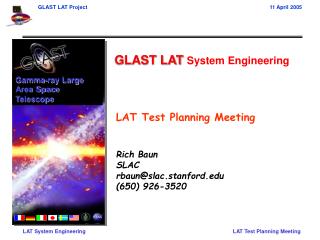 GLAST LAT System Engineering