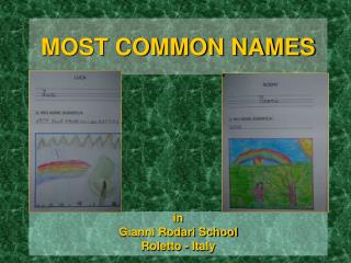 MOST COMMON NAMES