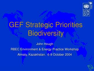 GEF Strategic Priorities Biodiversity