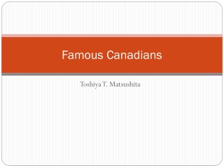 Famous Canadians